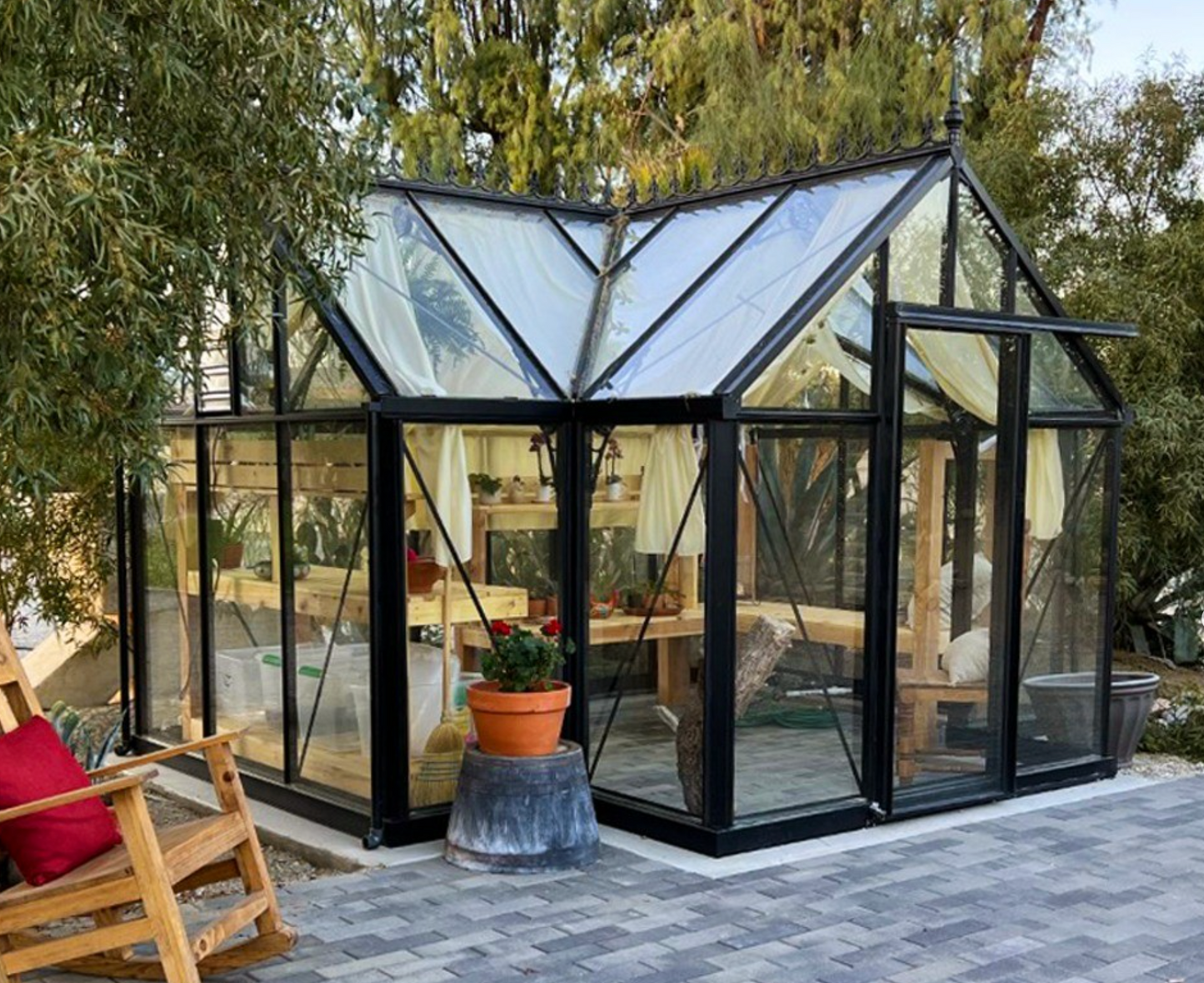 10'x13' Junior Orangerie Glass Greenhouse