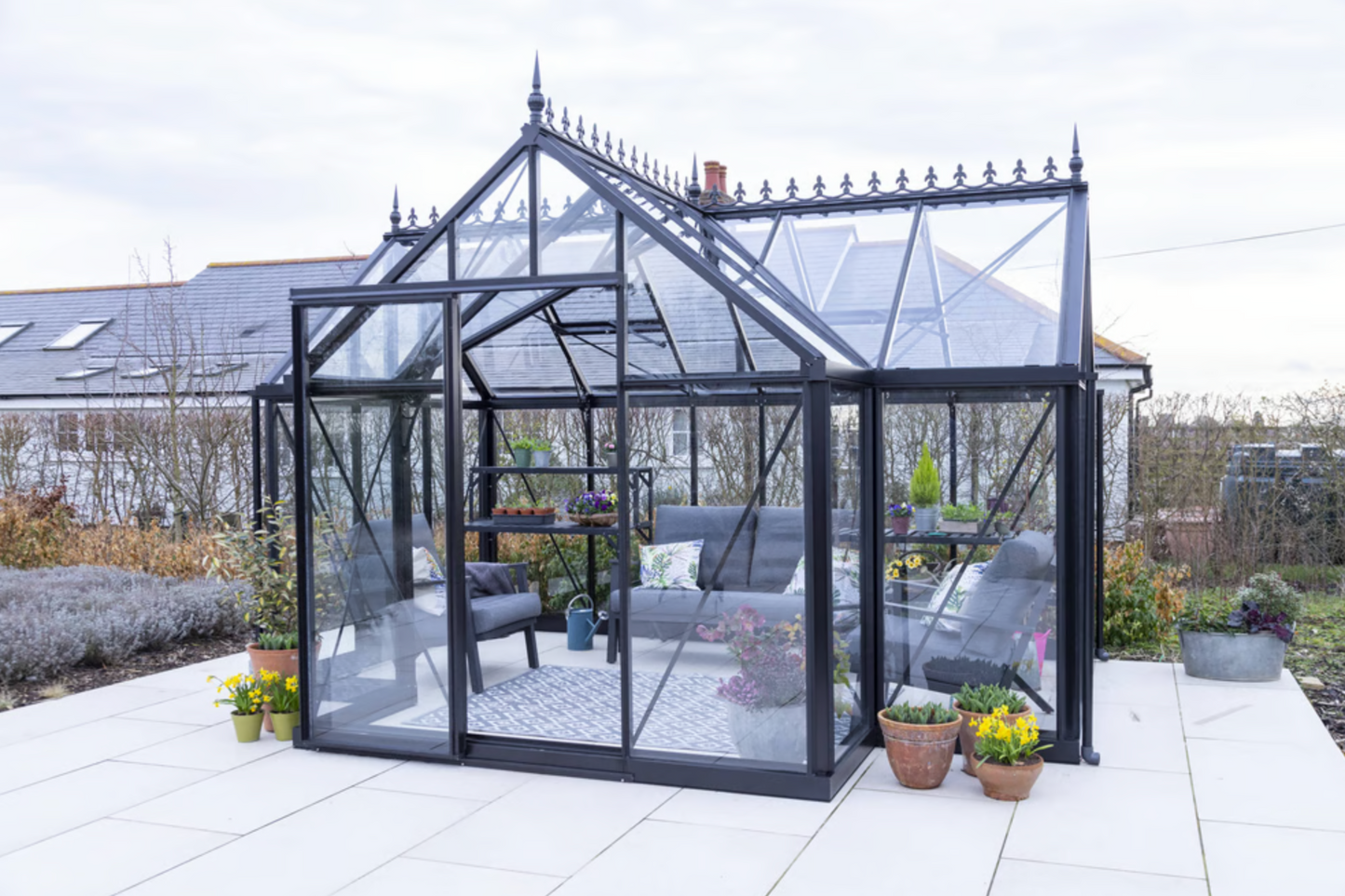 10'x13' Junior Orangerie Glass Greenhouse