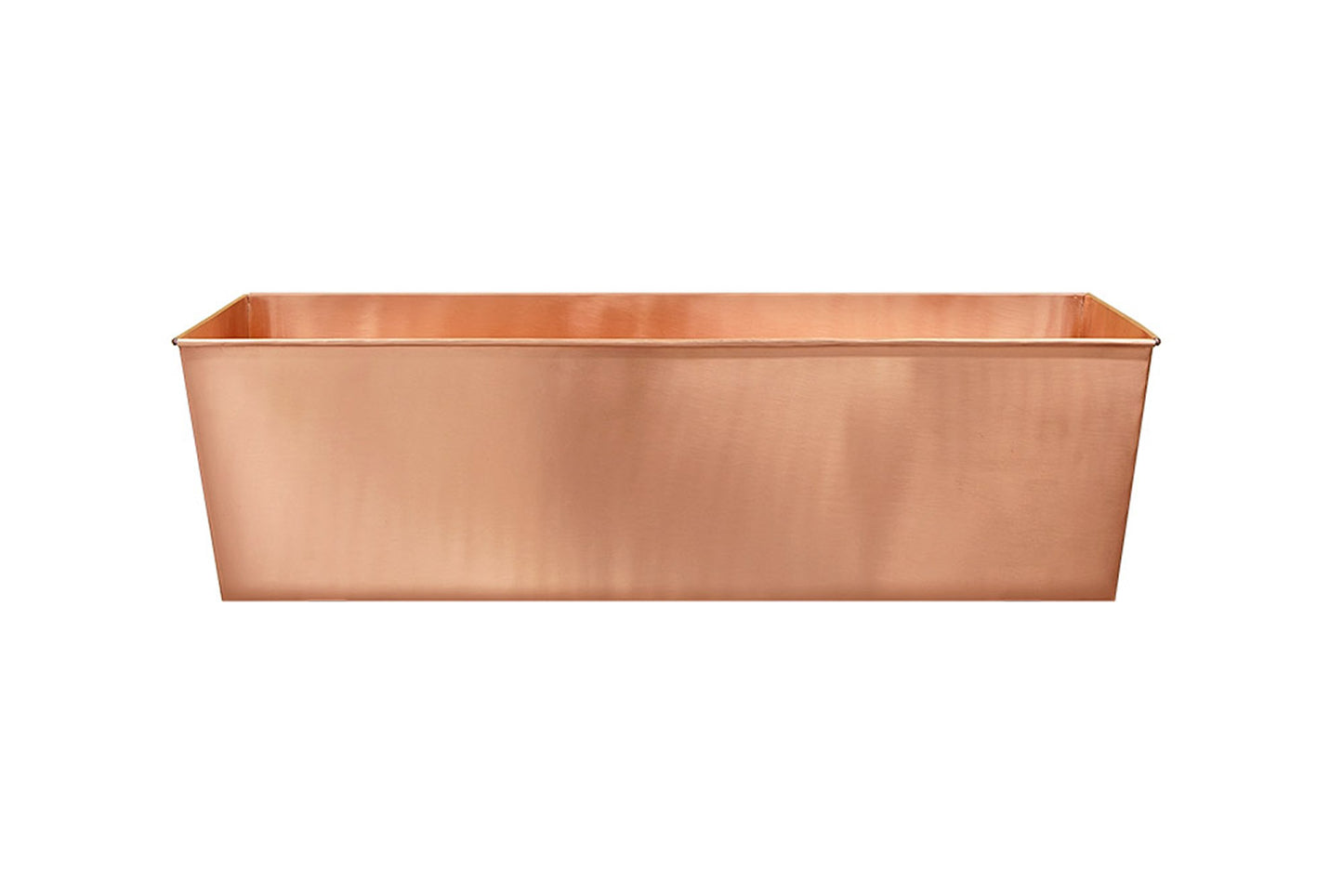 Solid Copper Window Box Planter