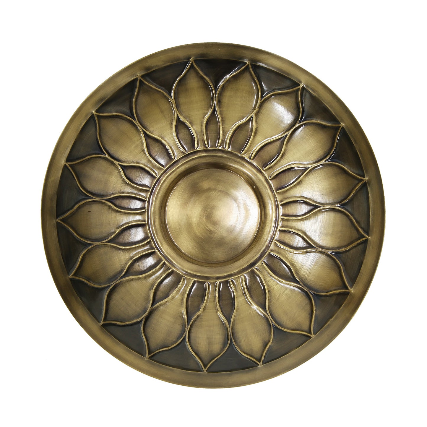 African Daisy Brass Birdbath