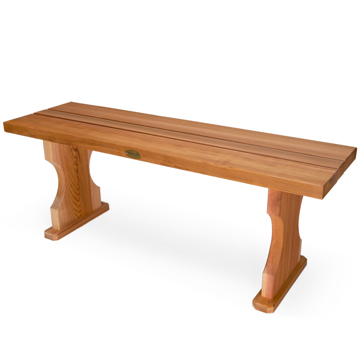 Backless Cedar Garden Bench