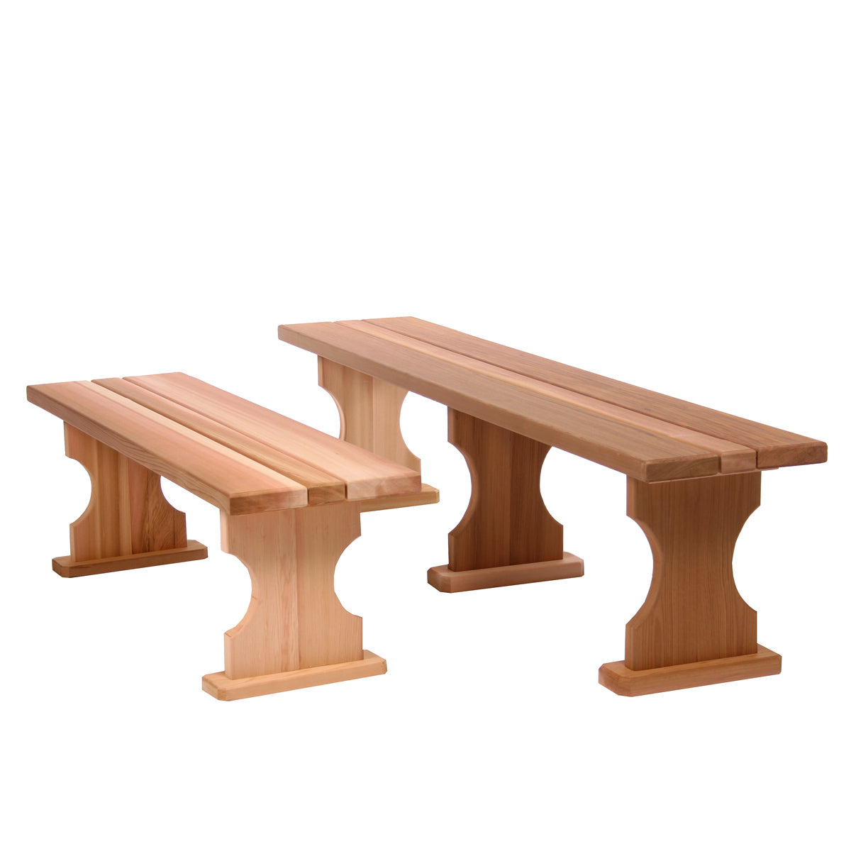 Backless Cedar Garden Bench