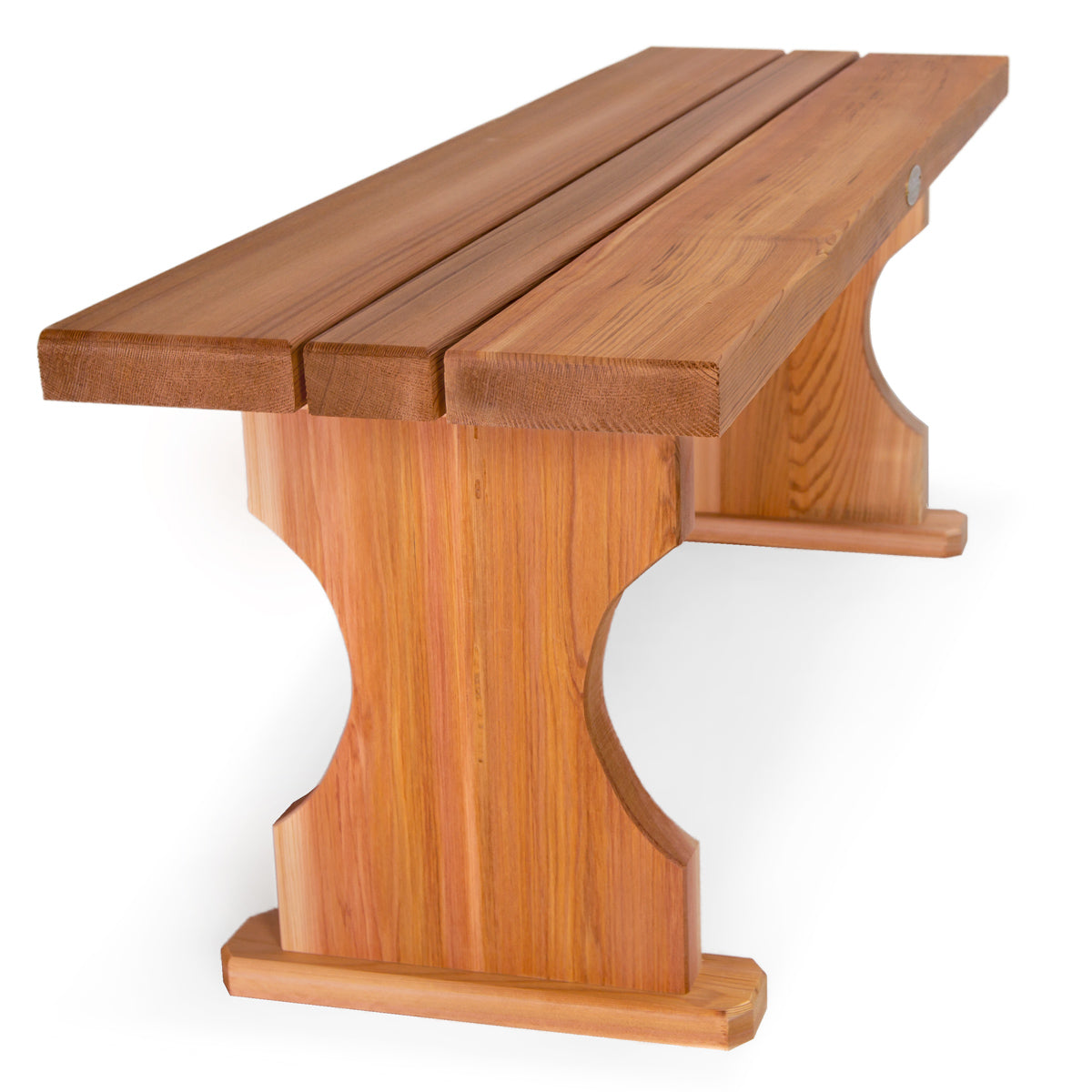 Backless Cedar Garden Bench