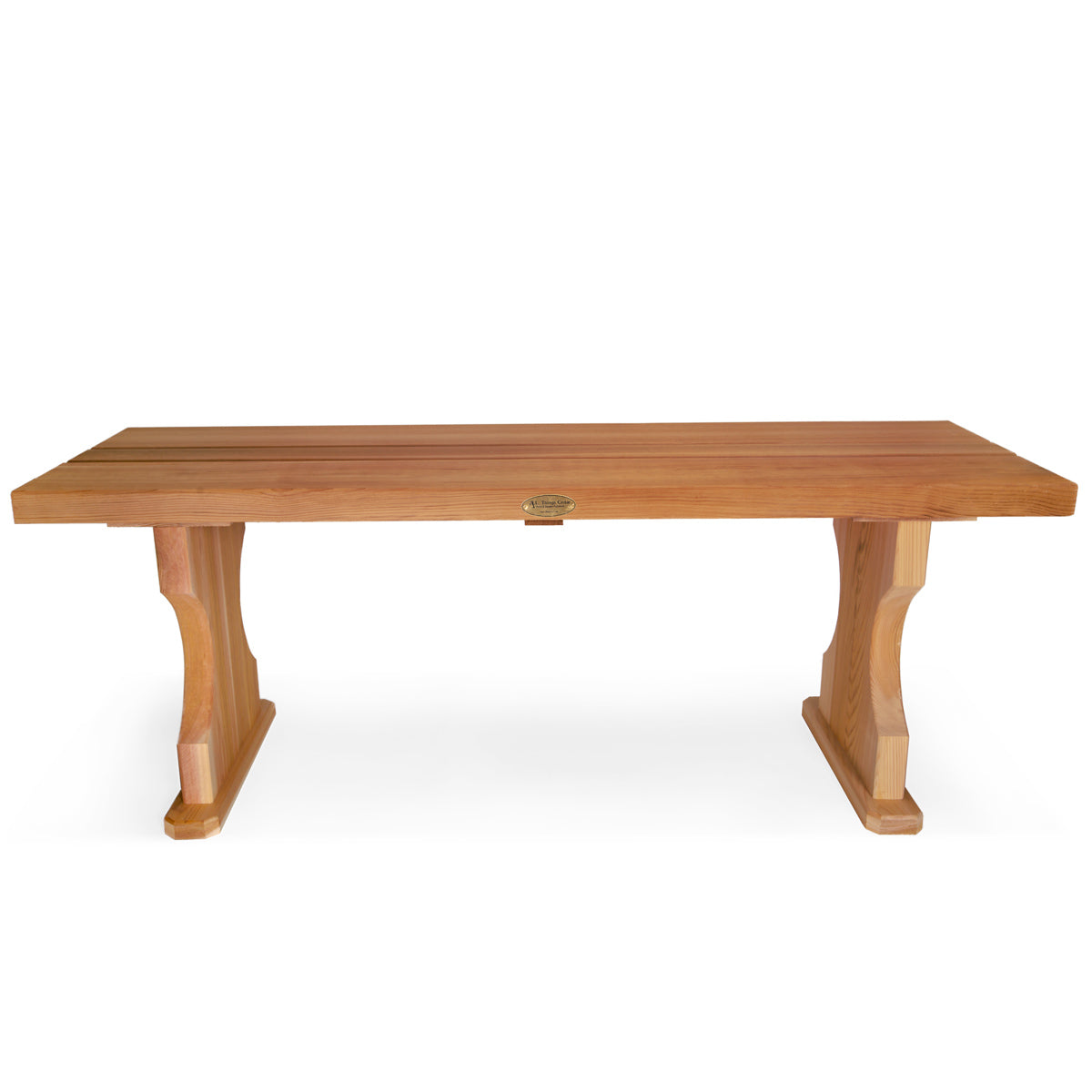 Backless Cedar Garden Bench