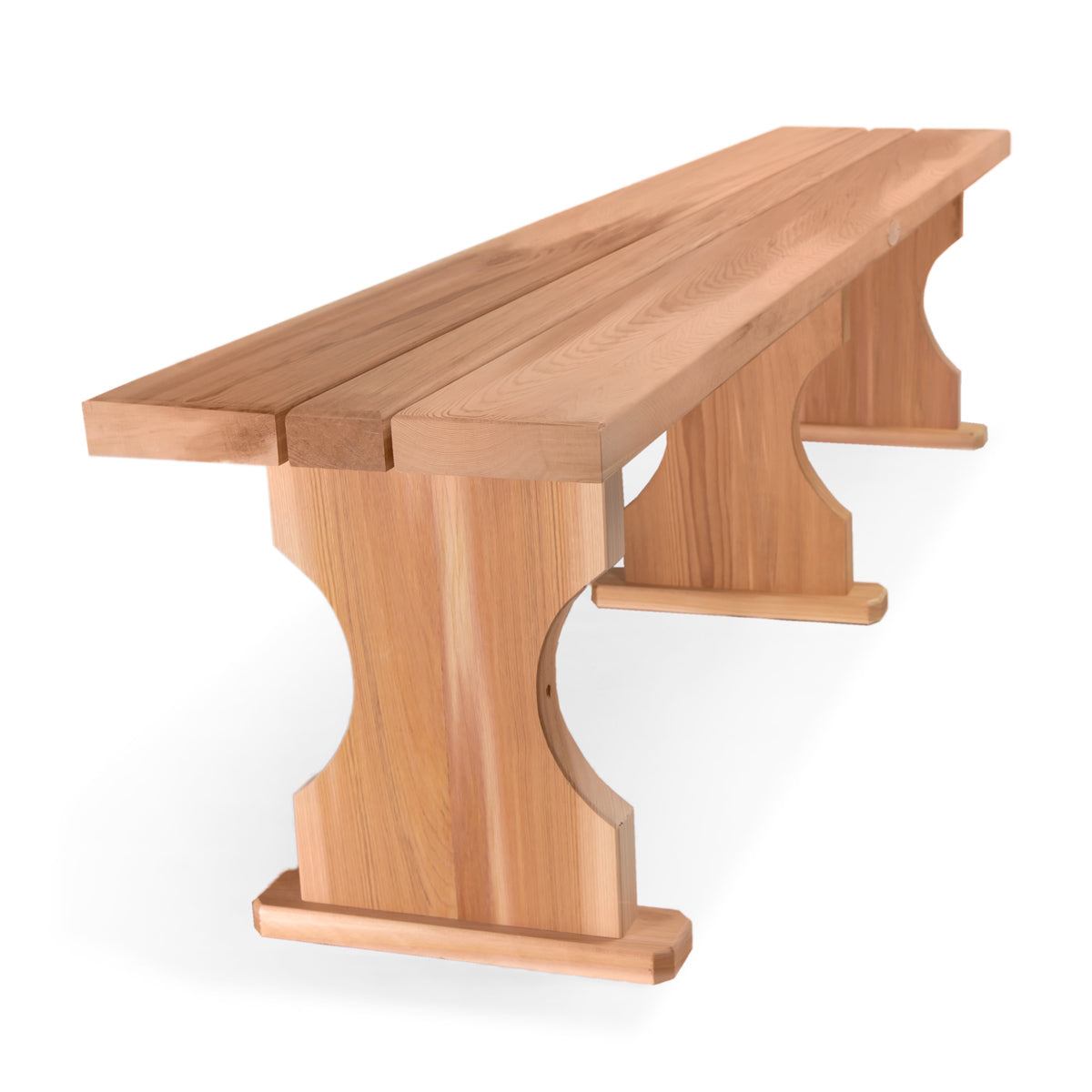 Backless Cedar Garden Bench