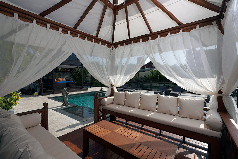 Solid Wood Furnished Balinese Gazebo