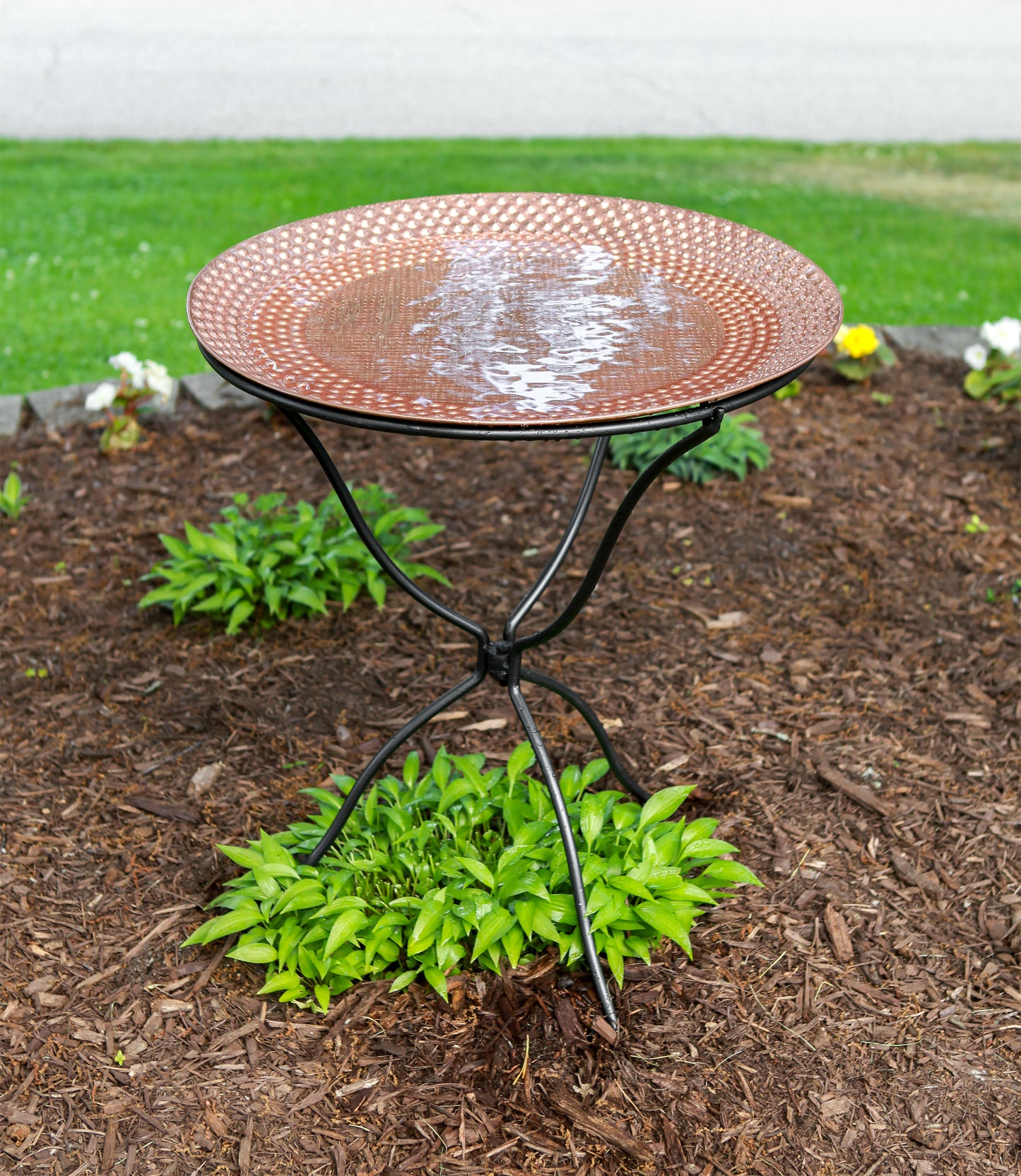 Classic Hammered Birdbath