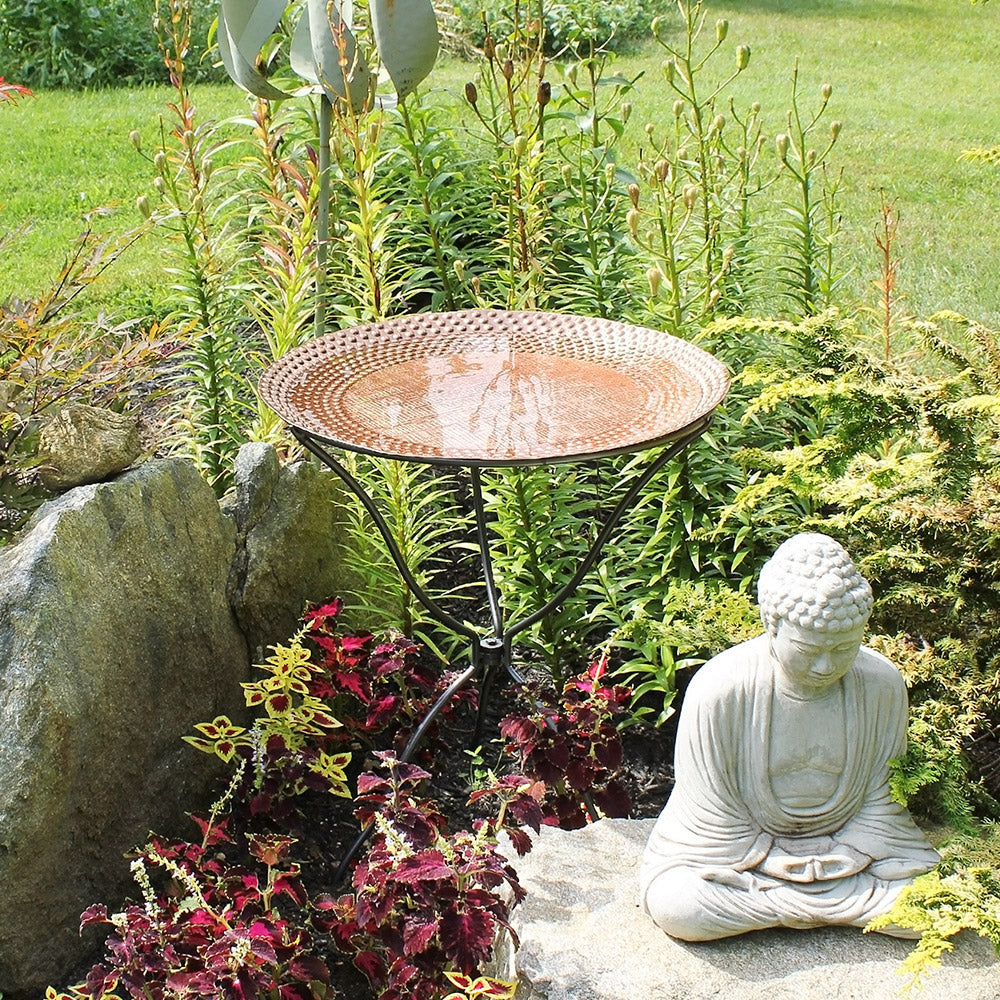 Classic Hammered Birdbath