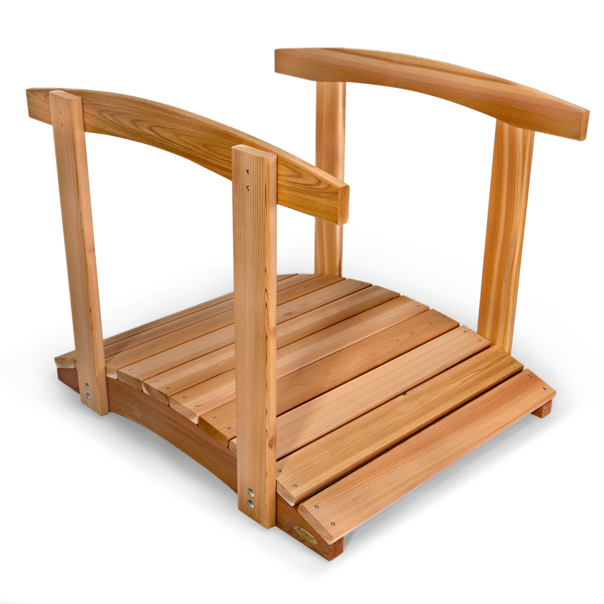 3 ft Cedar Garden Bridge with Side Rails