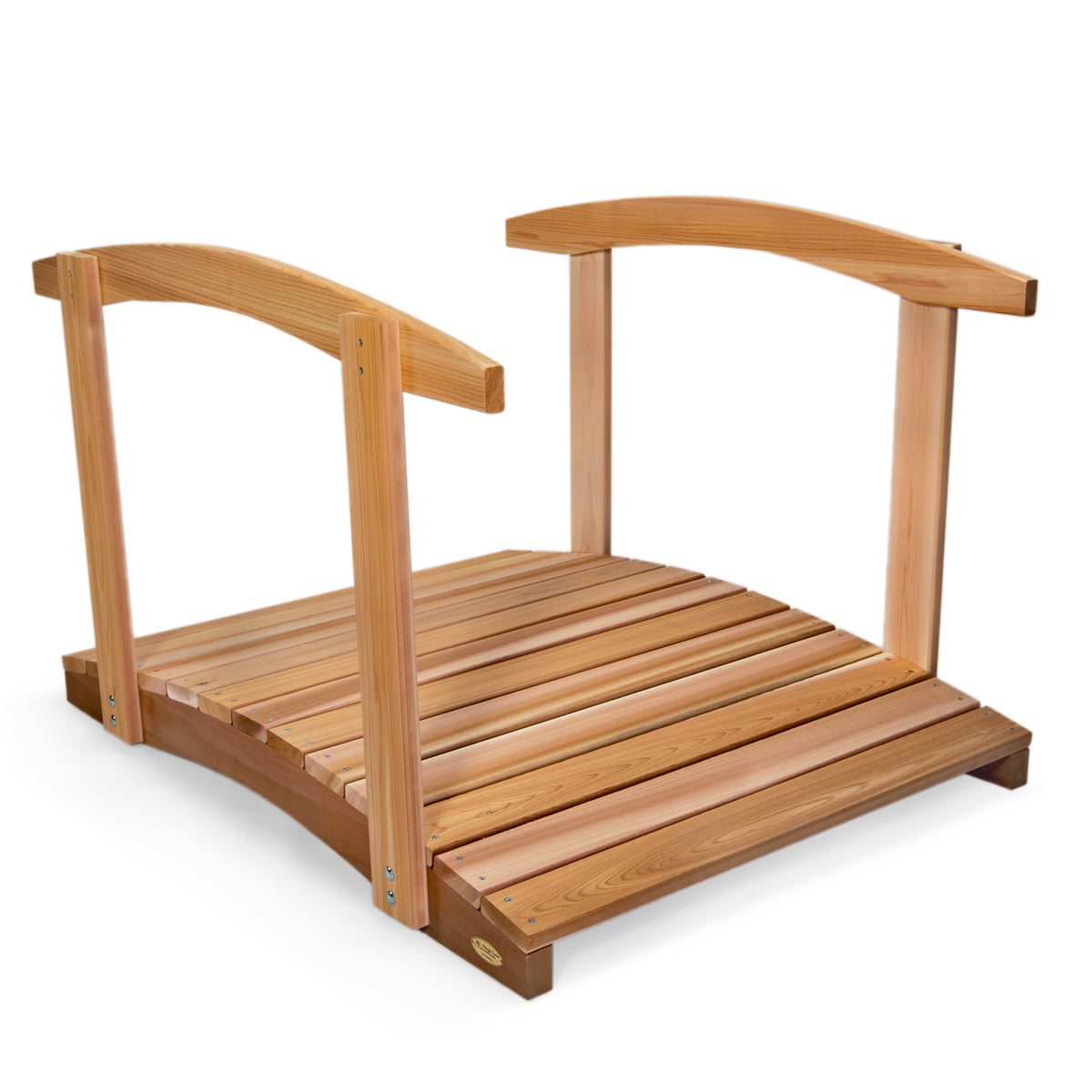 4 ft Cedar Garden Bridge with Side Rails