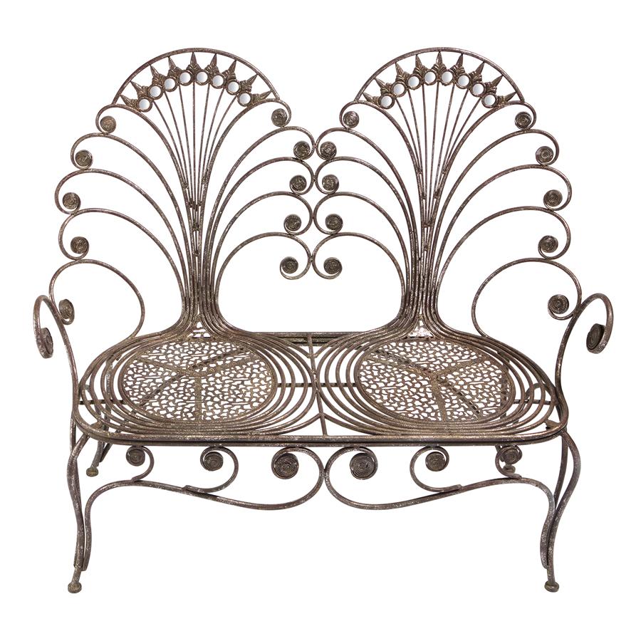 Peacock Metal Garden Loveseat Bench