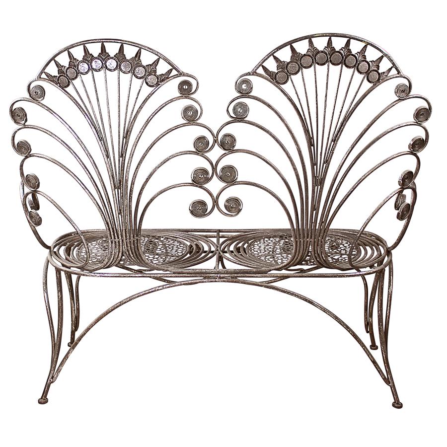 Peacock Metal Garden Loveseat Bench