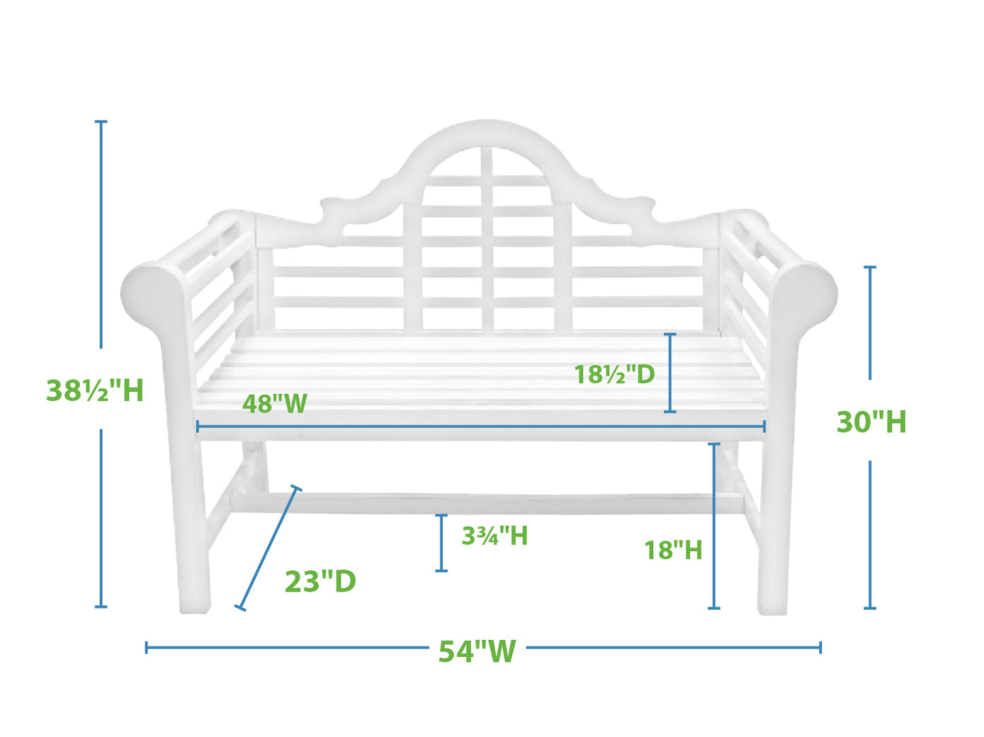 Sir Edwin Lutyens Bench (White)