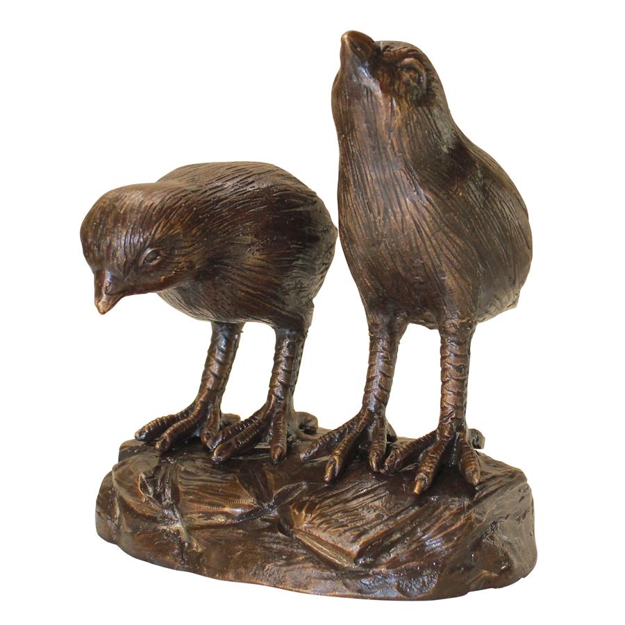 Solid Bronze California Quails Family