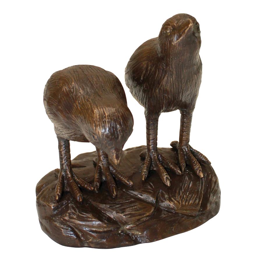 Solid Bronze California Quails Family