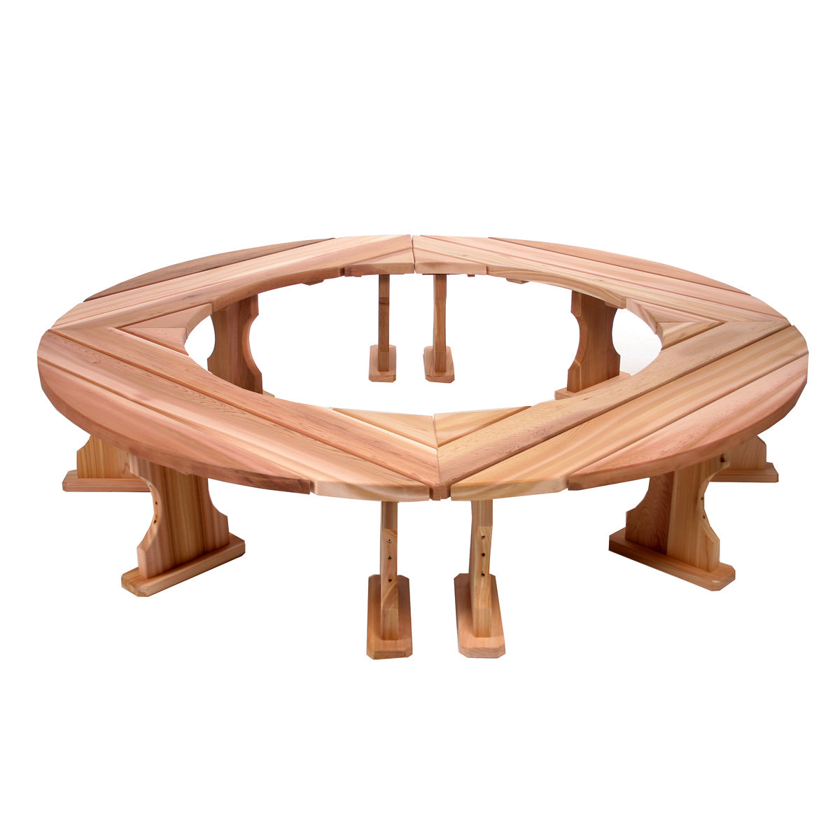 Quarter Round Backless Bench