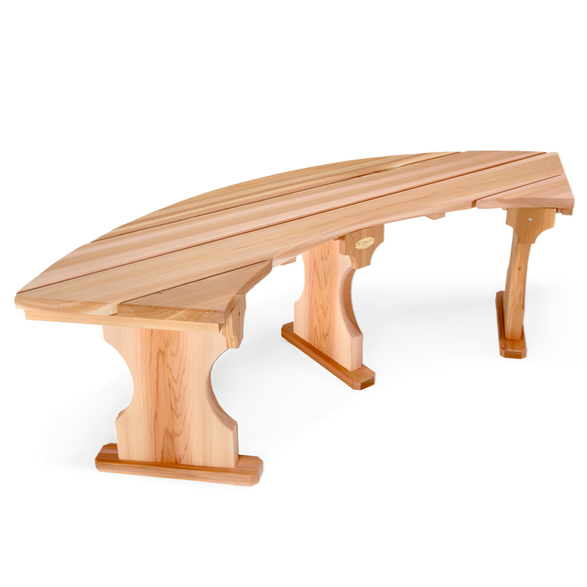 Quarter Round Backless Bench