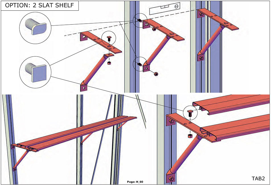 Slat Shelving for Victorian Greenhouse