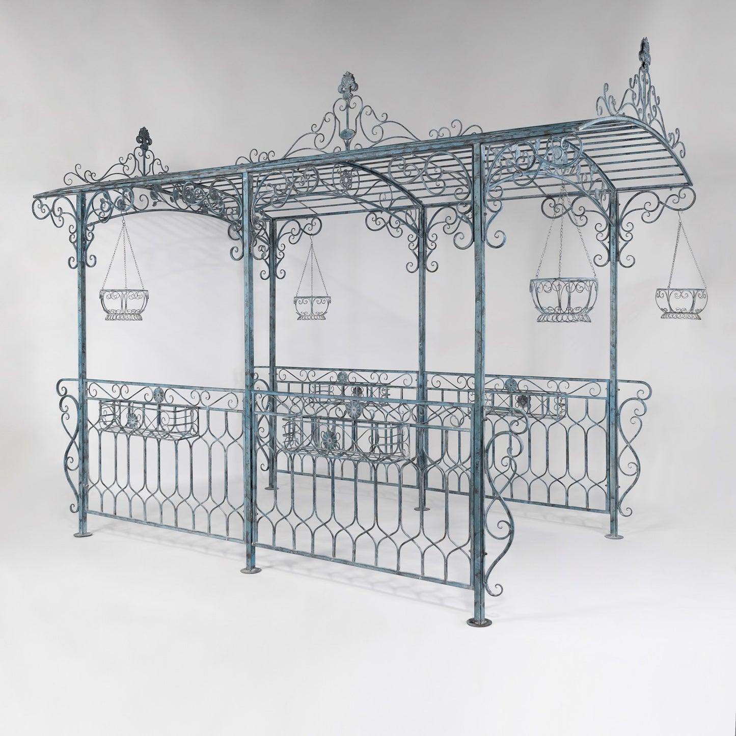 "Georgia" Long Metal Garden Gazebo