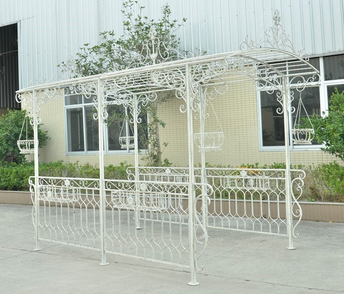 "Georgia" Long Metal Garden Gazebo