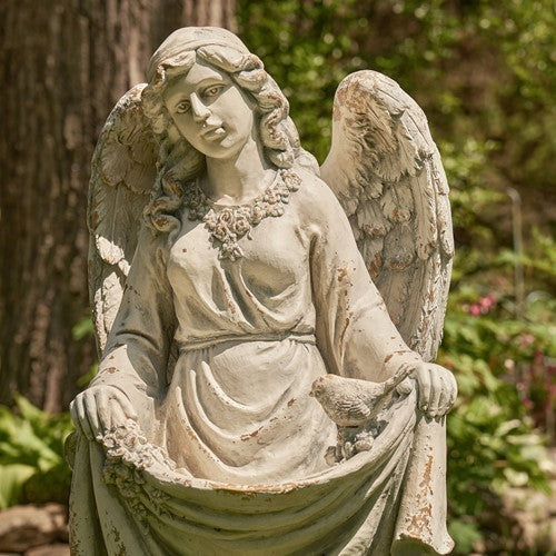 Muriel - Angel Birdbath Garden Statue