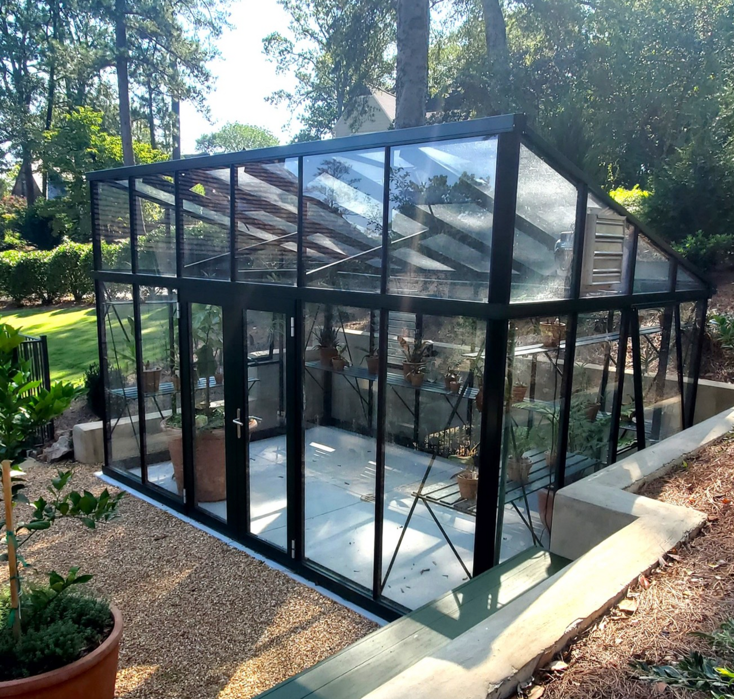 Modern Glass Greenhouse (3 Sizes)