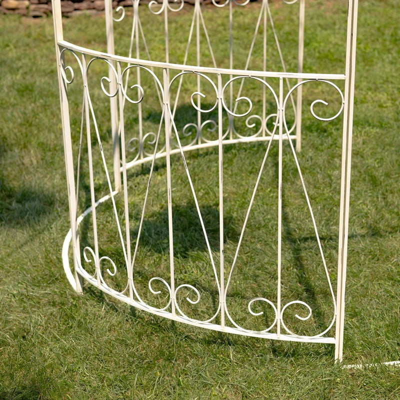 Round Iron Garden Gazebo with Dome Roof