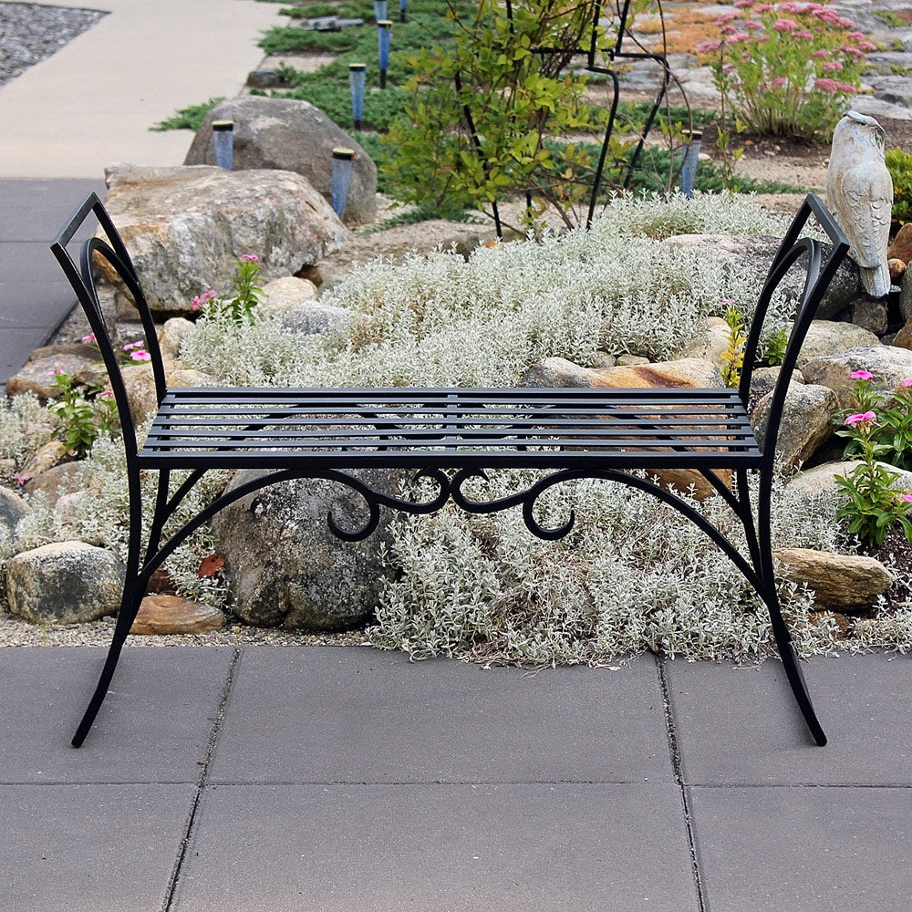 Wrought Iron Arbor Bench