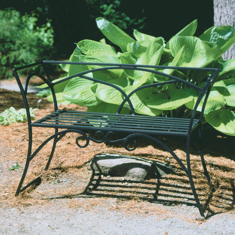 Wrought Iron Arbor Bench