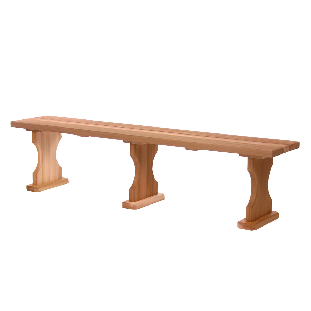 Backless Cedar Garden Bench