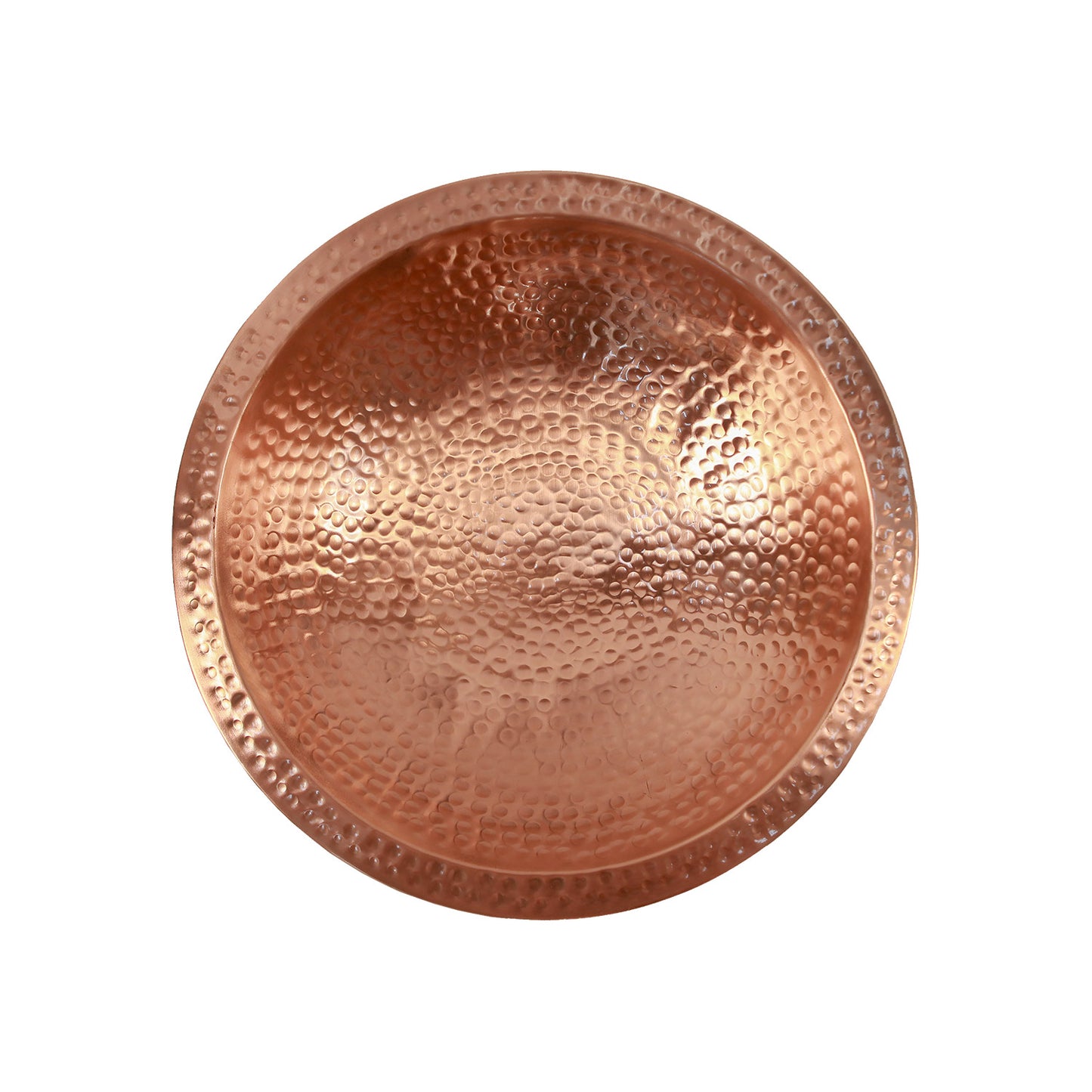 Hammered Solid Copper Birdbath