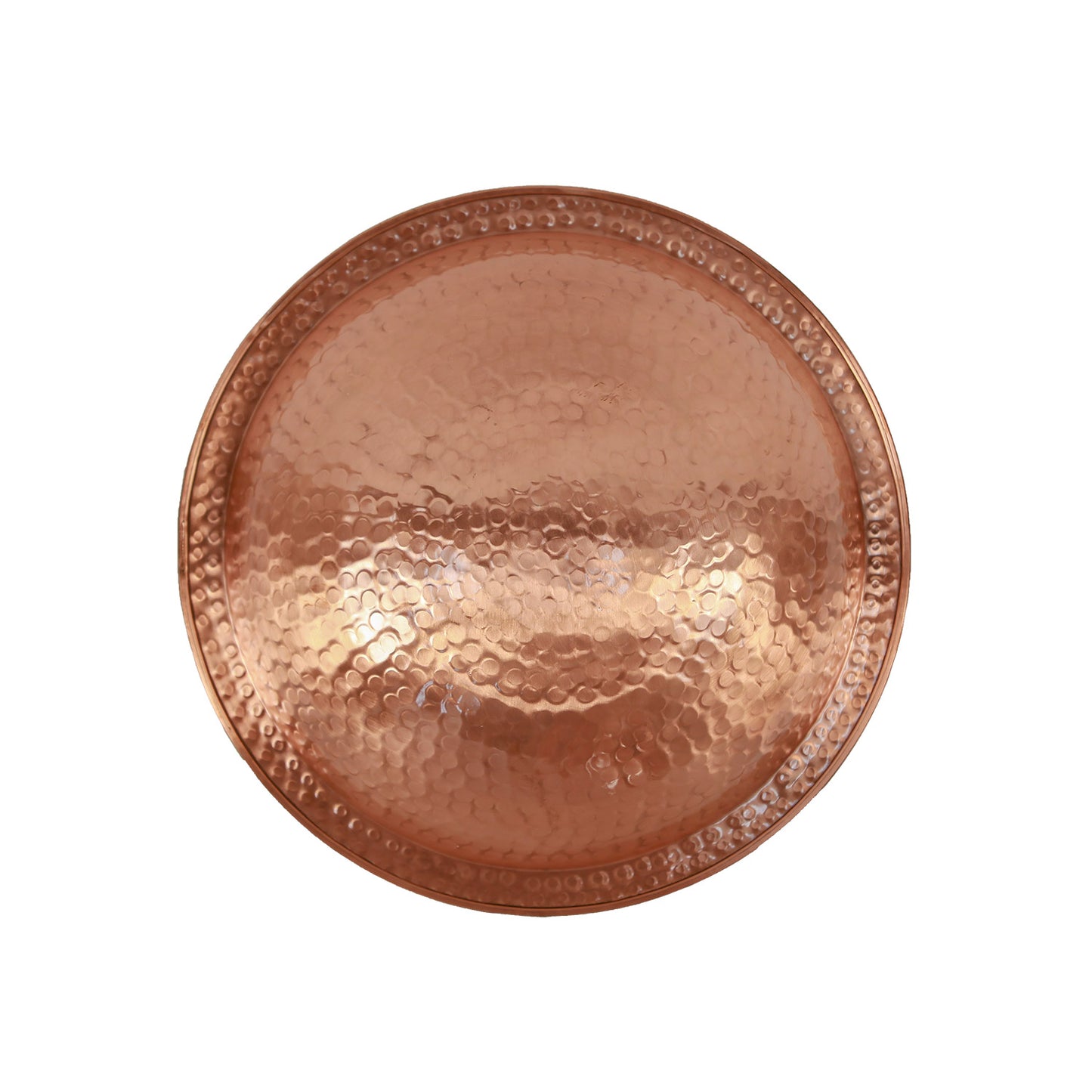 Hammered Solid Copper Birdbath