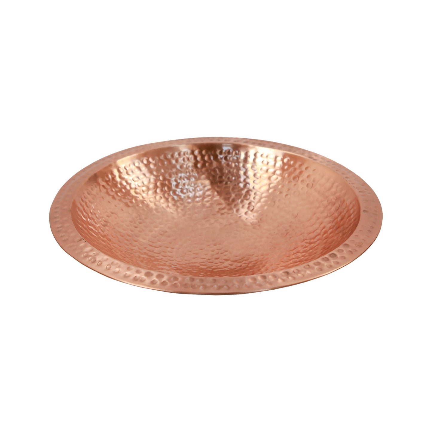 Hammered Solid Copper Birdbath