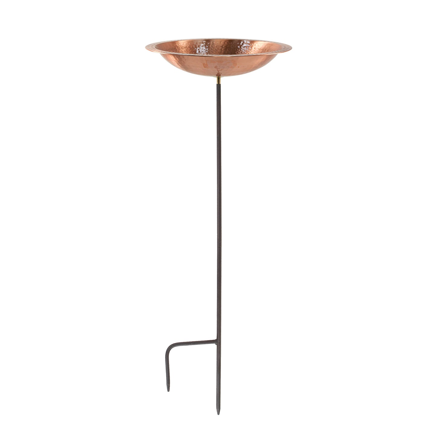 Hammered Solid Copper Birdbath