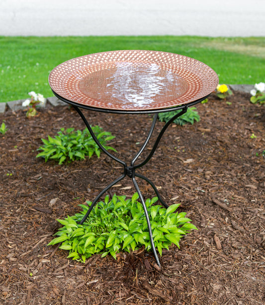 Classic Hammered Birdbath