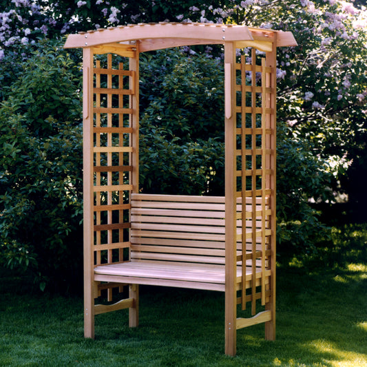 5' Cedar Garden Arbor with Bench