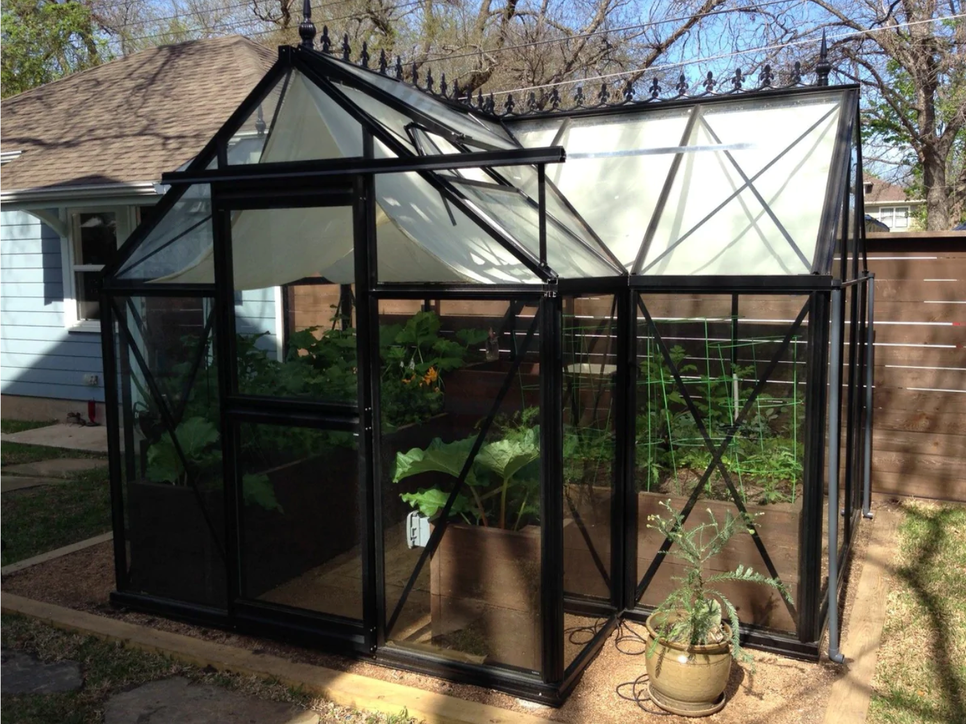 10'x13' Junior Orangerie Glass Greenhouse