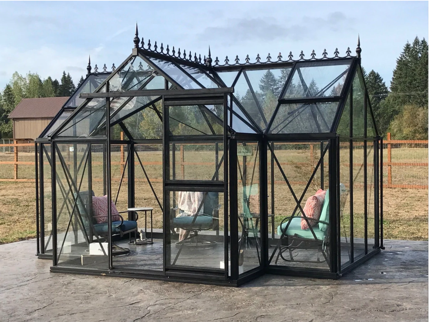 10'x13' Junior Orangerie Glass Greenhouse