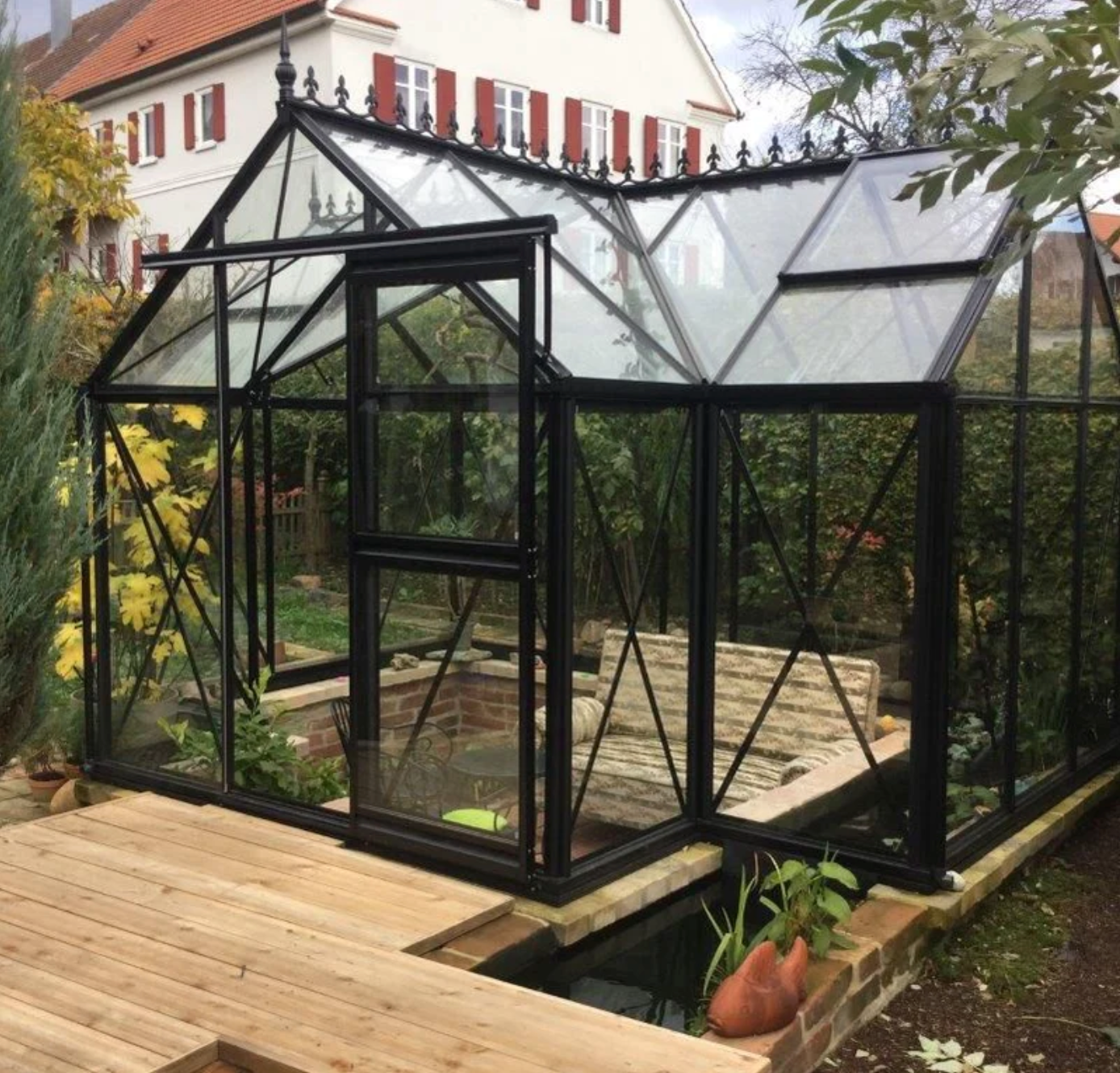 10'x13' Junior Orangerie Glass Greenhouse