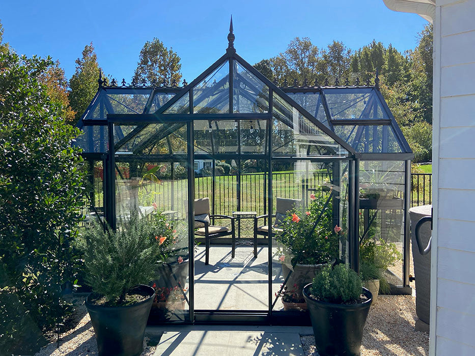 10'x13' Junior Orangerie Glass Greenhouse