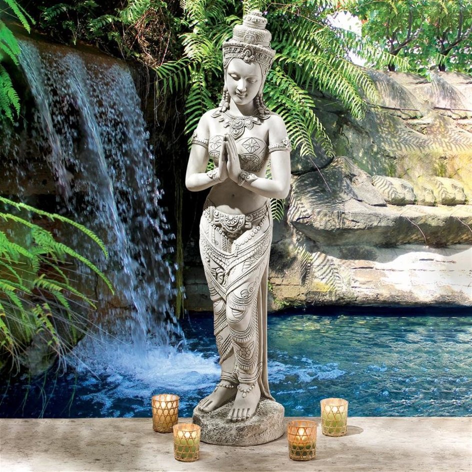 Thai Maiden Buddhist Garden Sculpture