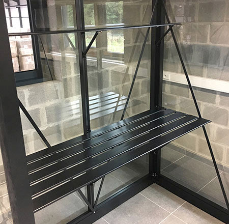 Slat Shelving for Victorian Greenhouse