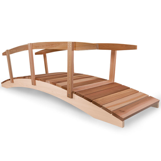 12 ft Cedar Garden Bridge with Side Rails