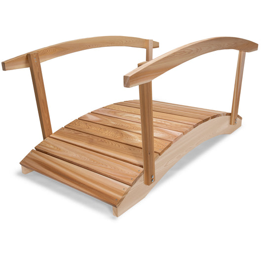 6 ft Cedar Garden Bridge with Side Rails