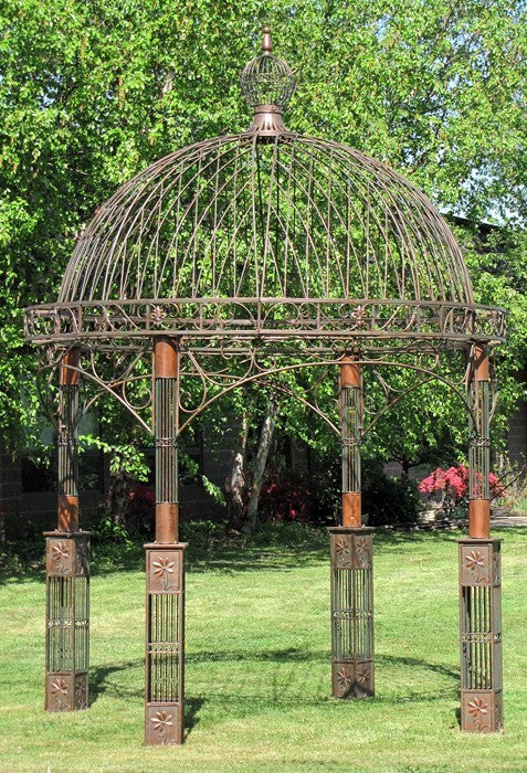 Valiko Round Iron Garden Gazebo - Antique Bronze