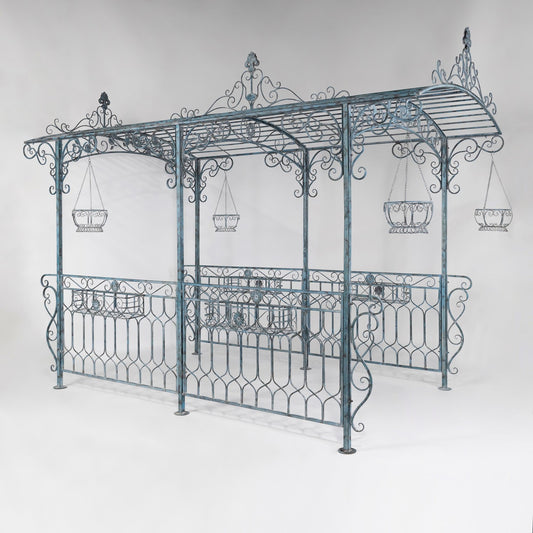 "Georgia" Long Metal Garden Gazebo