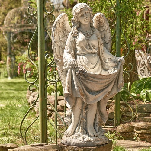 Muriel - Angel Birdbath Garden Statue