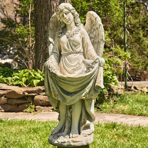 Muriel - Angel Birdbath Garden Statue